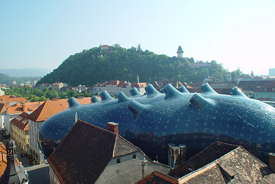 未來主義風格的建筑—格拉茨美術(shù)館(Kunsthaus Graz)裝修設計